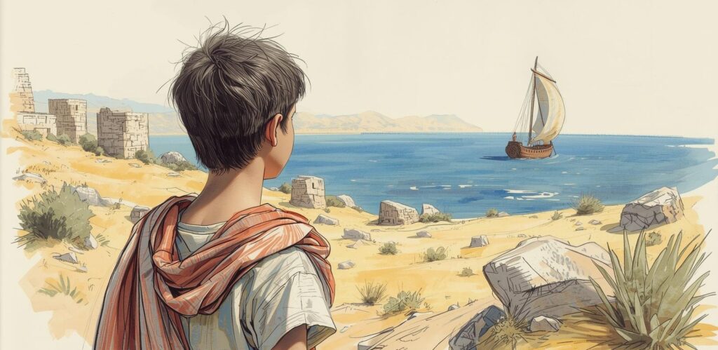 Arión mirando el mar desde Tera